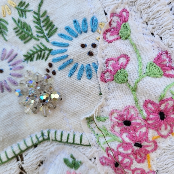 Artsy Boho Upcycled Scarf/Wrap - Picture 2 of 16